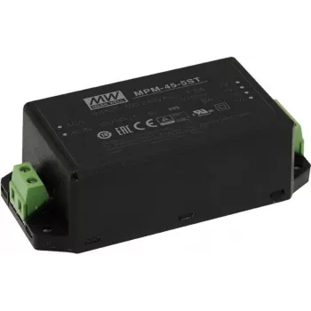 MEAN WELL MPM-45-5 pc(s) Power Supply and Voltage Converter Indoor 45 W Black (MPM-45-5 pc(s))