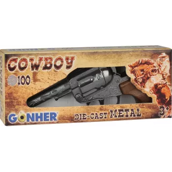 Toy metal cowboy revolver Gonher 8-shot model 239842