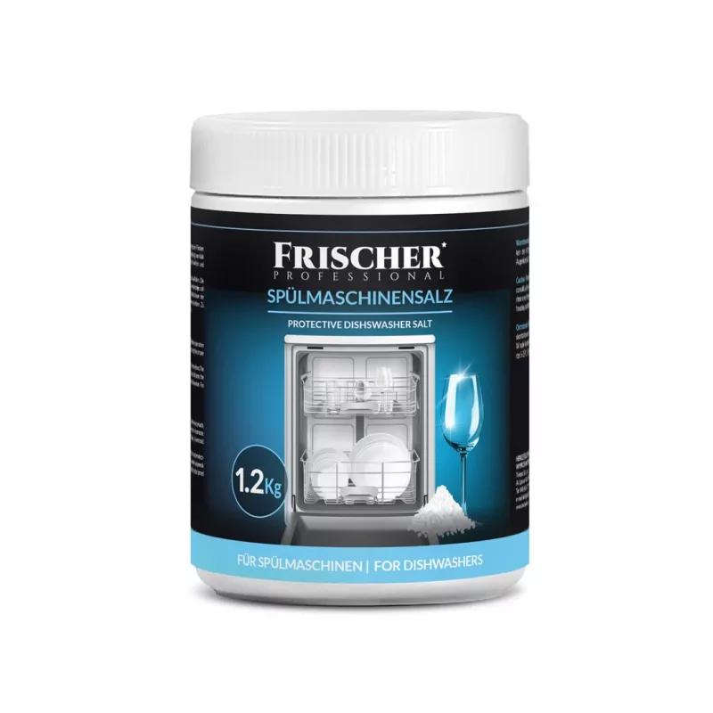 Dishwasher salt FRISCHER FR00101_1200, 1.2 kg, water softening salt in plastic jar