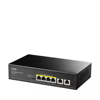 Network switch Cudy GS1006P Unmanaged Gigabit Ethernet 6-port PoE, 12 Gbit/s, 2048 MAC, Black