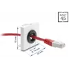 Cable Grommet DELOCK Easy 45, 18 mm diameter, desk/cabinet cable pass-through
