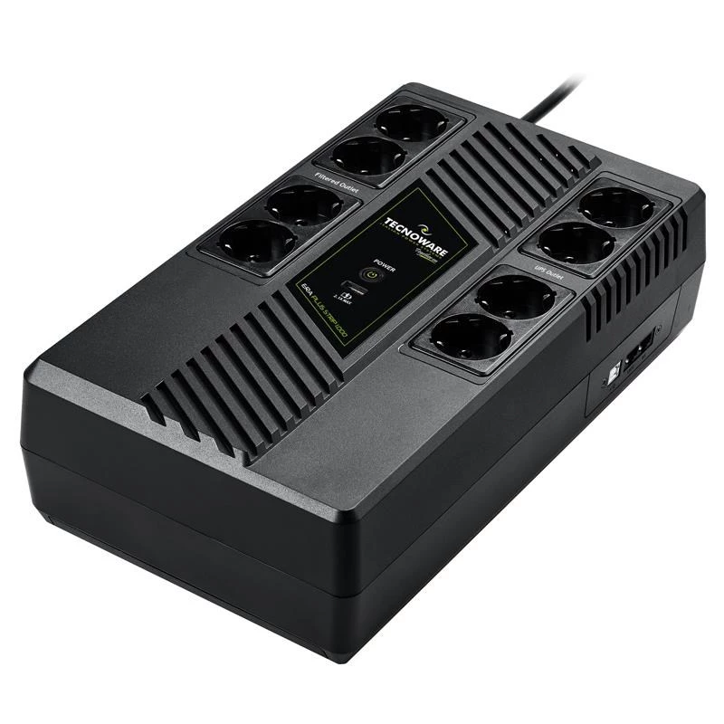 Uninterruptible Power Supply TECNOWARE Era Plus Strip 1000, Line‑Interactive 1 kVA / 700 W, 8 Type F outlets, VRLA battery, 4.4 kg
