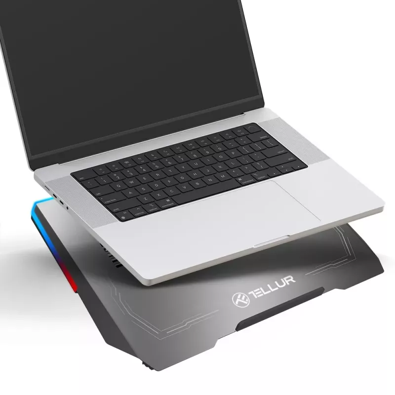 Laptop cooler Tellur TLL491321 for 17.3-inch laptops, 3 fans, RGB LED lighting