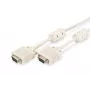 VGA monitor connection cable DIGITUS AK-310103-100-E — HD15(M) to HD15(M), 10 m, 3Coax+7-wire, beige