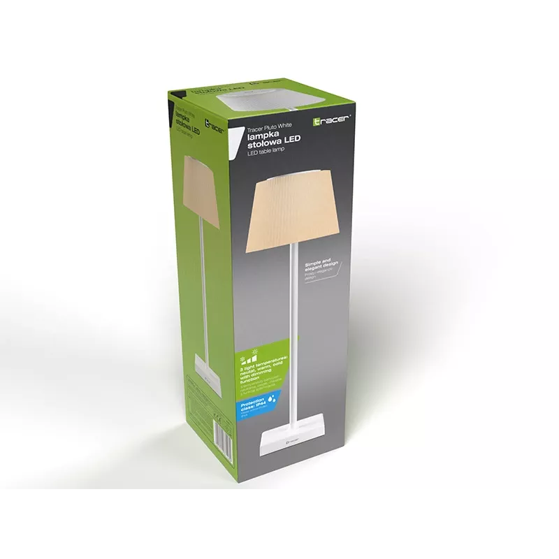 Table lamp TRACER Pluto White TRAOSW47233 LED adjustable brightness, white finish