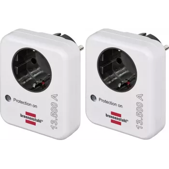 Surge Protector Plug hugo brennenstuhl 1506980 — 2-pack, plug-in protection for single outlet