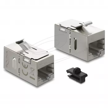 Keystone module DELOCK 90757 flat RJ-45 silver, 16.1×29.8×19.5 mm