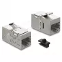 Keystone module DELOCK 90757 flat RJ-45 silver, 16.1×29.8×19.5 mm