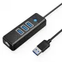 USB hub ORICO PW3UR-U3 3-port with RJ45 Ethernet port