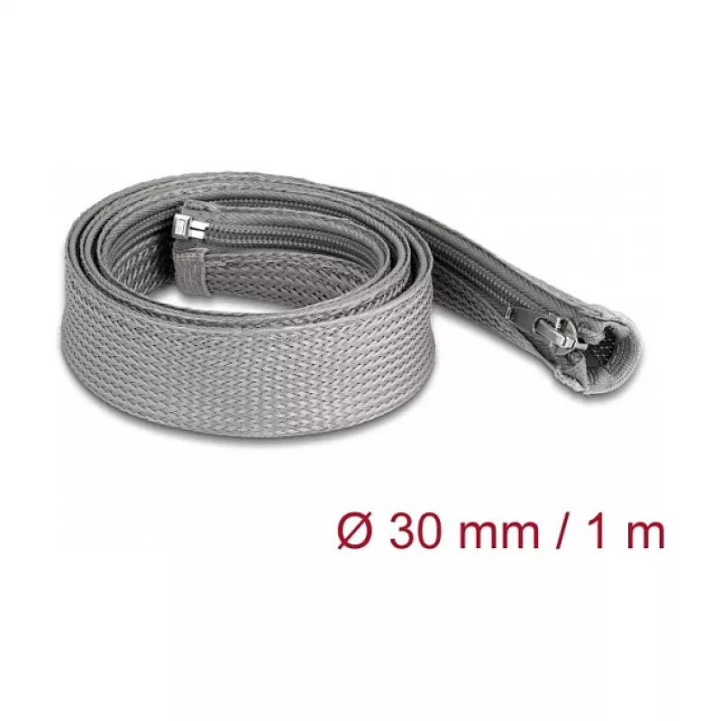 Braided Sleeve DeLOCK 20825 1 m x 30 mm Grey