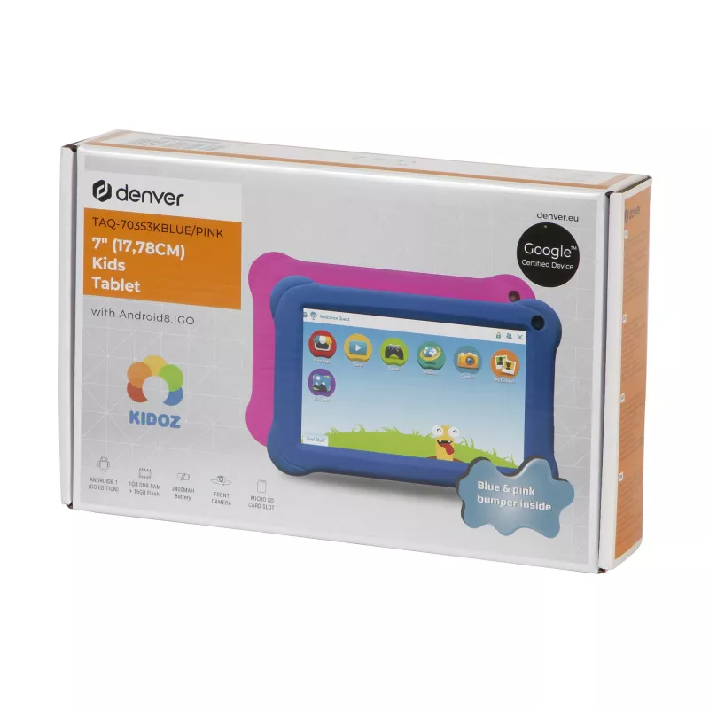 Tablet Denver TAQ-70353KBLUE/PINK 7 inch 1.2 GHz 1 GB RAM 8 GB