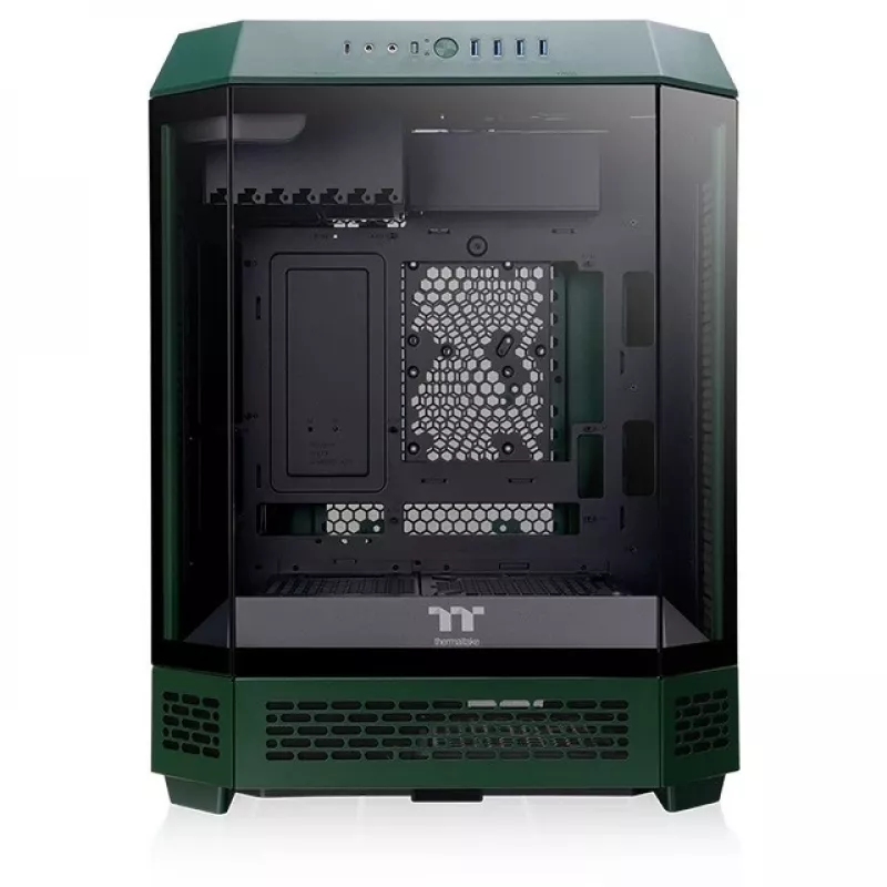 The Tower 600 , Tower-Enclosure Dark Green, Tempered Glass x 3