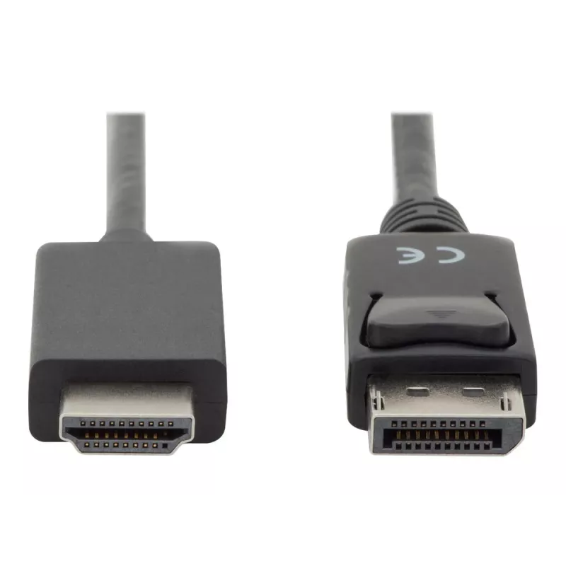 Adapter Cable Displayport 1.2 with interlock 4K 60Hz UHD Typ DP/HDMI A M/M black 2 m