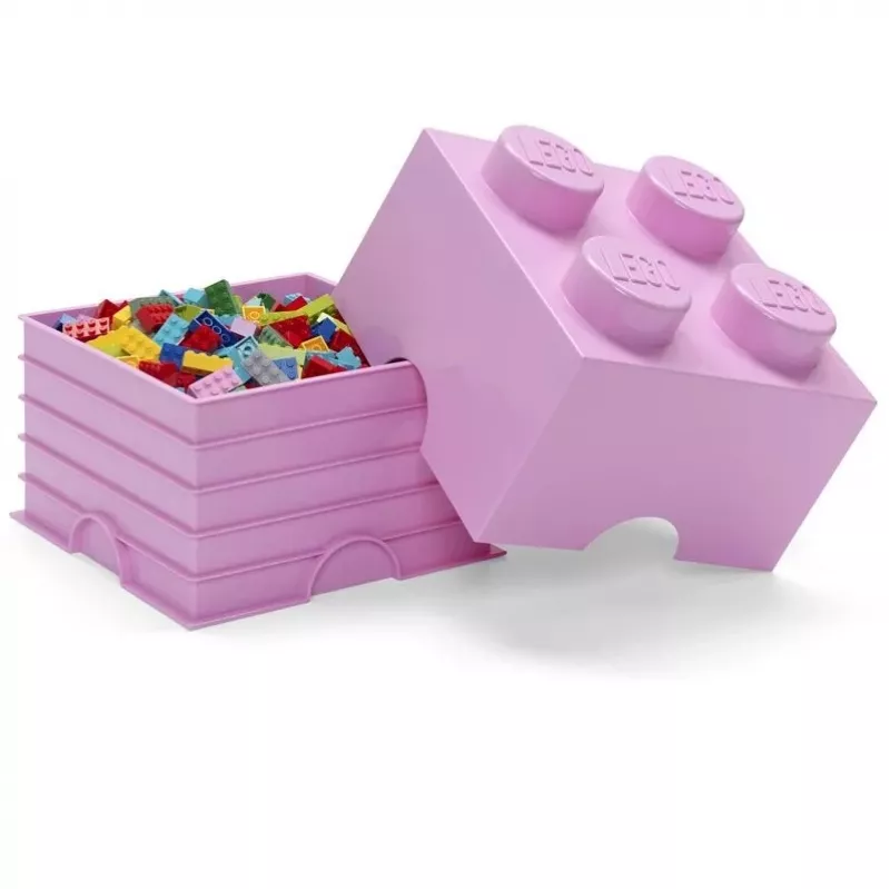Storage Brick LEGO Room Copenhagen 4, pink — LEGO storage brick 40031738, stackable container for toys and textiles