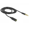Audio Cable 3.5mm Male to Female DeLOCK 84666 Black 1m