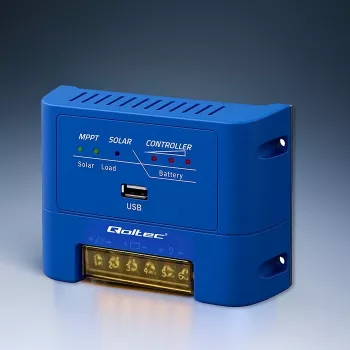 Solar charge controller QOLTEC MPPT 15A for powering DC systems, model 53666
