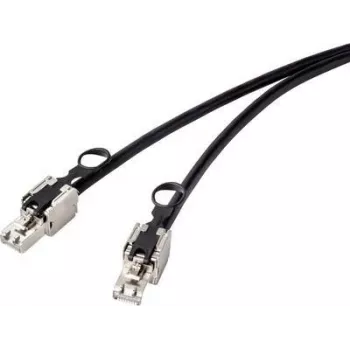 Renkforce RF-4538216 Network Cable Black 0,5 m Cat6a S/FTP (S-STP) (RF-4538216)