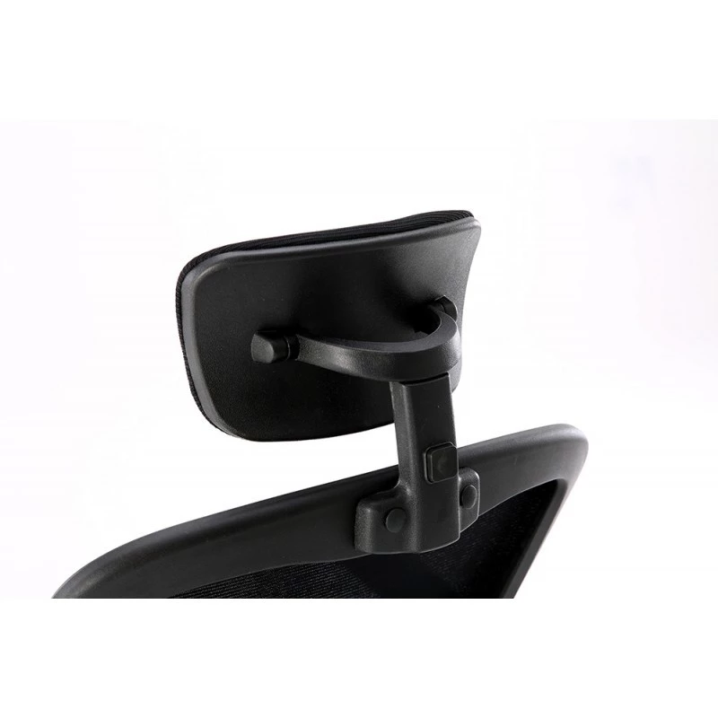 Office chair top e shop DORY CZERŃ — padded seat, mesh backrest, 650×620 mm, height up to 122 cm