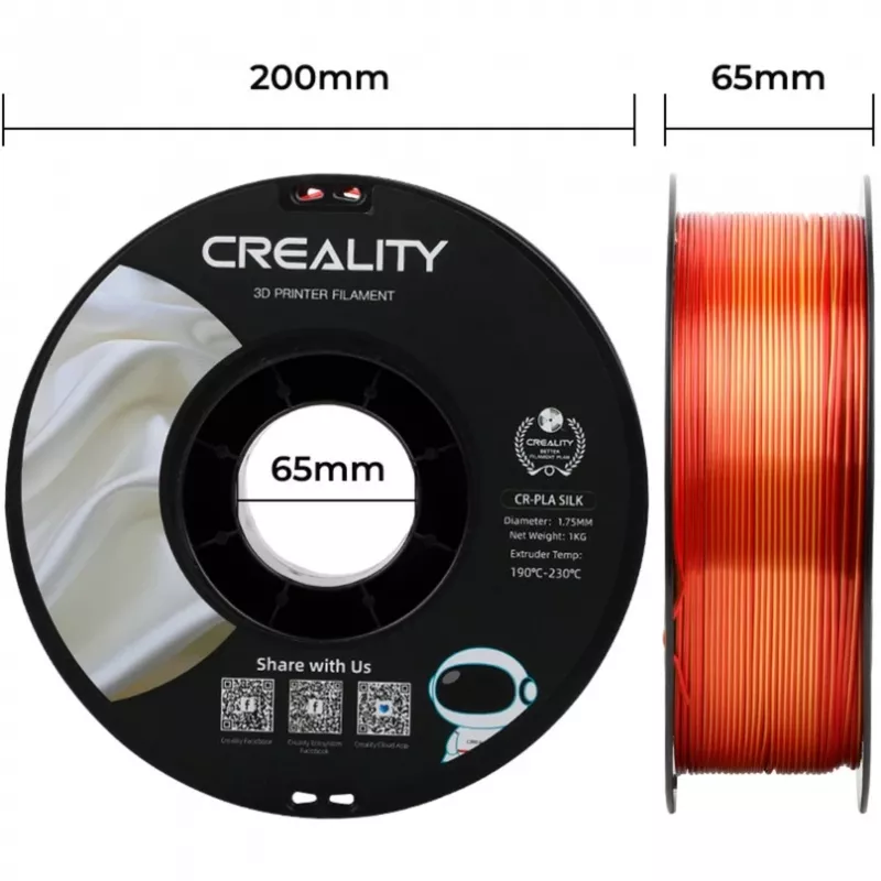3D printing material Polylactic acid (PLA) Creality 3D 3301120009 Red 1 kg