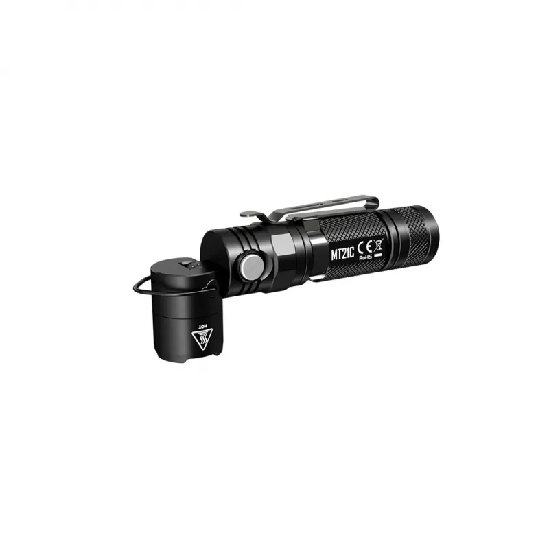 Hand flashlight Nitecore MT21C, 1000 lm, 131 mm, 103.5 g, accepts 18650 or CR123, black