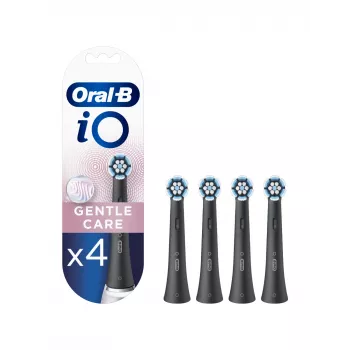 Toothbrush heads Oral-B iO Gentle Care — 4 pack, black replacement heads