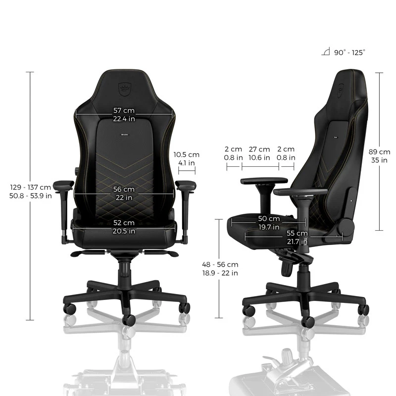 noblechairs HERO Gaming Chair - Black/Gold