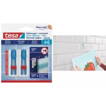 Adhesive Paste Tesa Klebe Nail Canvas Tile & Metal 77768-00000-00 — 2 x 2 kg, adjustable