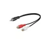 Microconnect AUDC02 audio cable 0.2 m RCA 2 x RCA Black