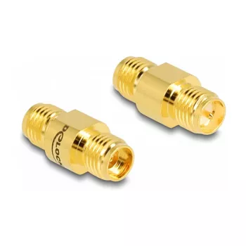 DeLOCK Adapter RP-SMA jack to SMA jack 8mm diameter 17.1mm width