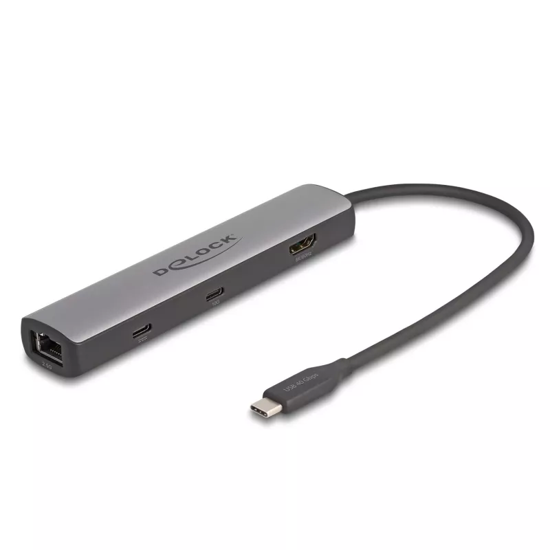 DeLOCK USB Type-C Docking Station 8K HDMI USB 10 Gbps 2.5 Gigabit LAN PD 100W