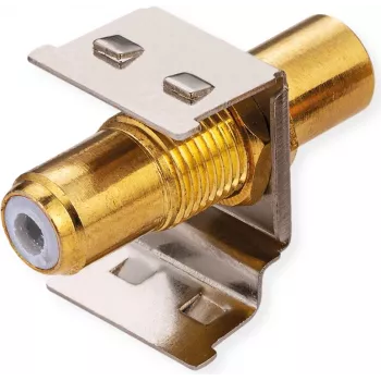 ROLINE Keystone-Coupling RCA Shielded Metal White (26.11.0395)