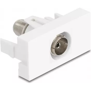 DeLOCK 90844 Socket Outlet IEC F White 75 Ω Male