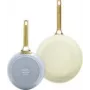 Frying pan set GreenPan CC008484-001, aluminium, 20 cm + 26 cm, blue/green
