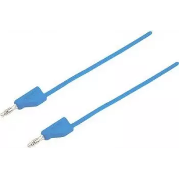 VOLTCRAFT Test Lead [Plug 4 mm - Plug 4 mm] 2 m Blue MSB-300 (MSB-300-2-BL)