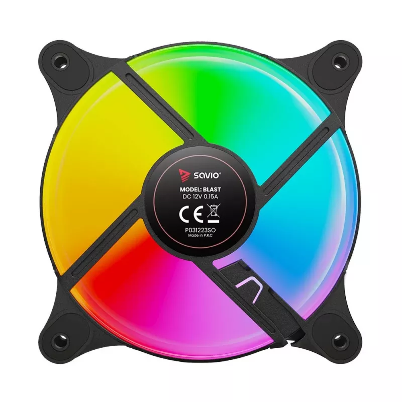 SAVIO Blast 120mm ARGB PWM Case Fan - Black