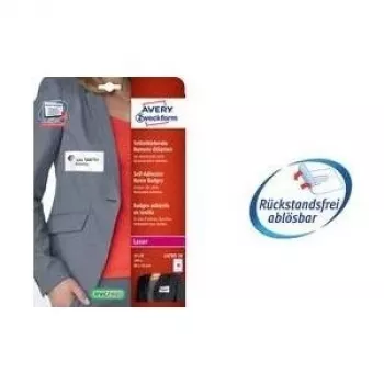Avery Zweckform - Acetate silk - removable adhesive - White - 88,9 x 31 mm 320 label(s) (20 Sheets x 16) Label (L4783-20)
