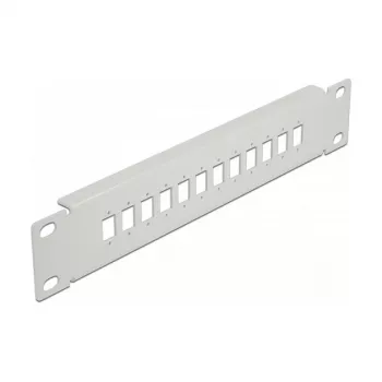 Fiber Optic Patch Panel DeLOCK 10 inch 12 Port SC Simplex LC Duplex 1U grey