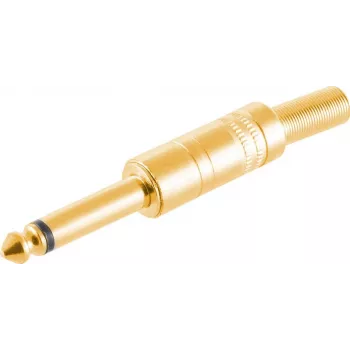 Mono 6.3mm Connector ShiverPeaks 50600-G — gold-plated metal audio jack