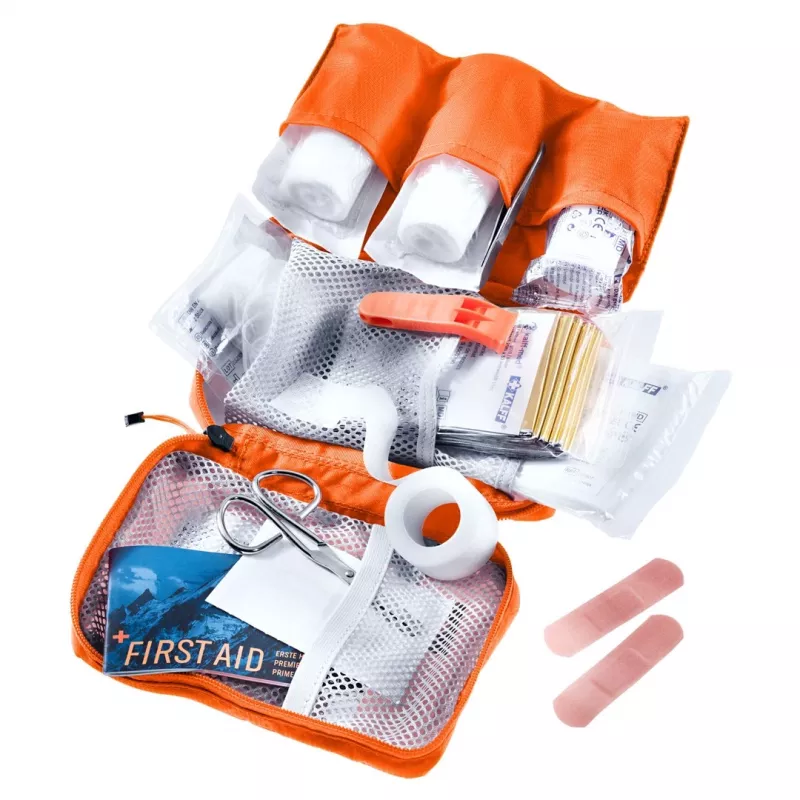Travel first aid kit DEUTER First Aid Kit — compact zipper pouch 180×60×120 mm, orange