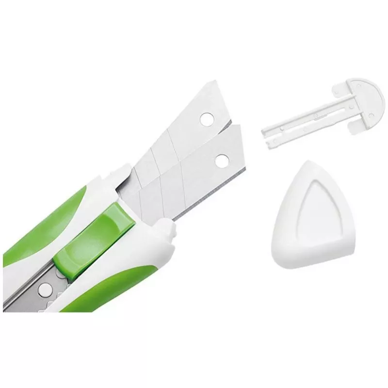 Snap-off blade knife Wedo COMFORTLINE Green White