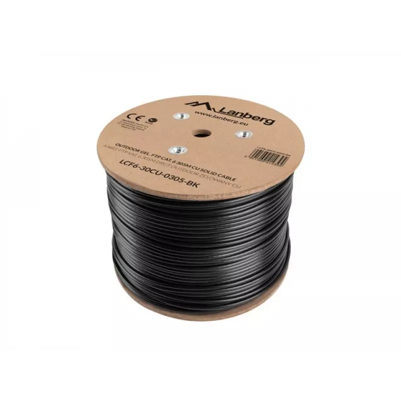 Networking cable Lanberg LCF6-30CU-0305-BK RJ45 Cat6 305 m Black