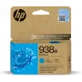 Ink cartridge HP 938e EvoMore Cyan – standard yield, single pack, ~1650 pages