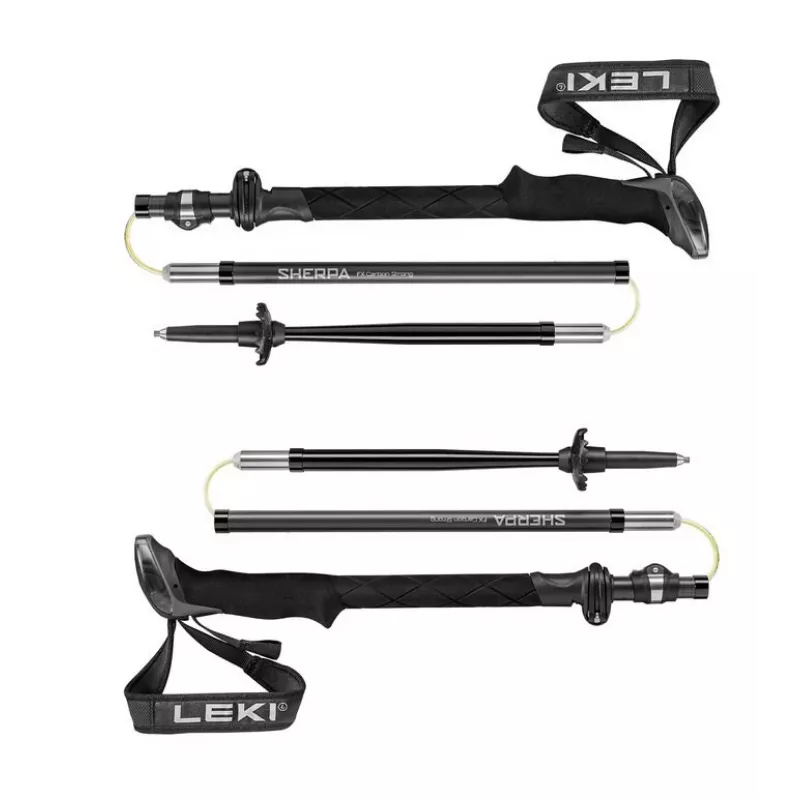 Trekking poles Leki Sherpa FX adjustable 120–140 cm, black
