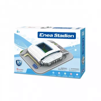 3D Puzzle cubicfun Lech Poznan Stadium model – scale assembly stadium replica, cardboard pieces, model number 306-20257