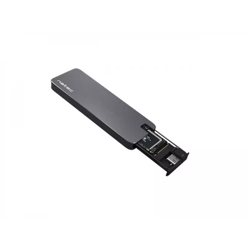 SSD enclosure NATEC Rhino M.2 NVMe Black 2 TB USB Type-C, M.2 NVMe, USB 3.1 Gen 2, supports 30 mm
