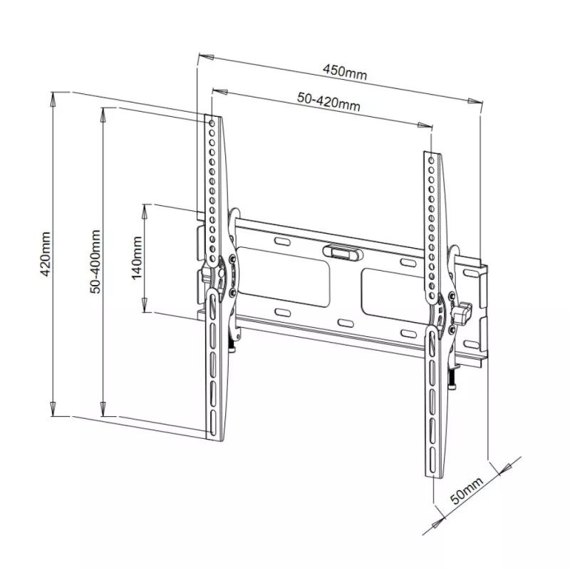 Techly 23-55 inch Wall Bracket for LED LCD TV Tilting” ICA-PLB 131M