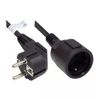 Good Connections Grounded Plug Extension black 5m