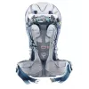 Baby carrier backpack Deuter Kid Comfort Pro, blue, polyamide, max 22 kg, sunshade, side pocket