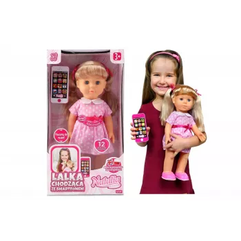 Doll Artyk Natalia walking with smartphone 41 cm – Artyk 41cm walking doll with accessory