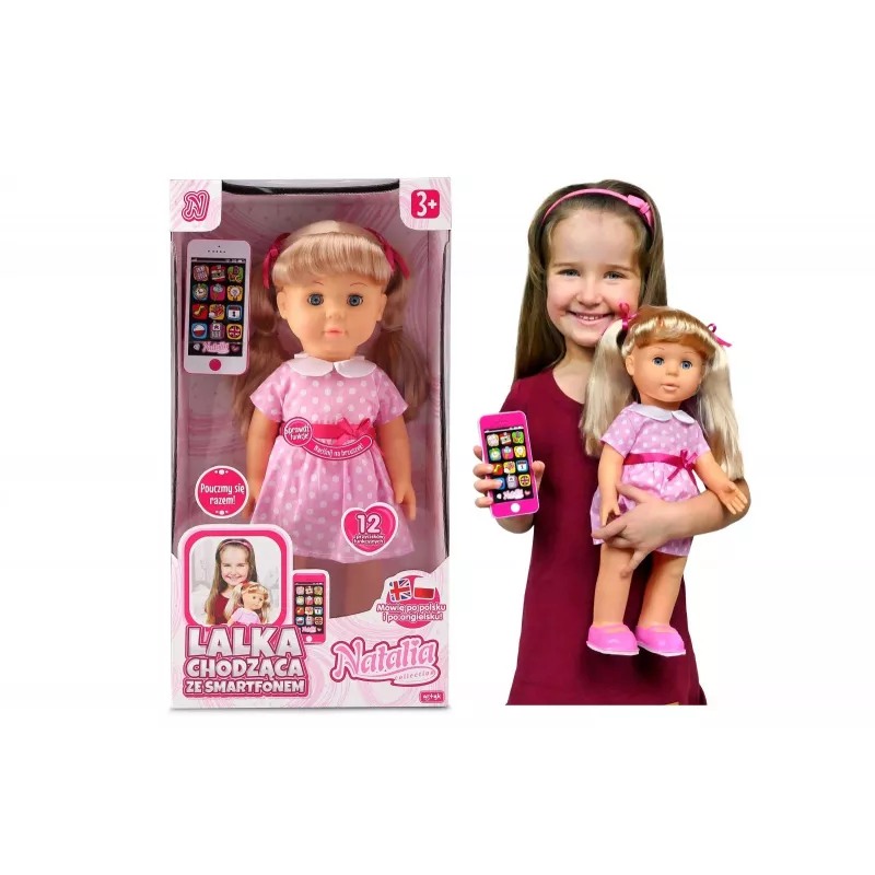 Doll Artyk Natalia walking with smartphone 41 cm – Artyk 41cm walking doll with accessory